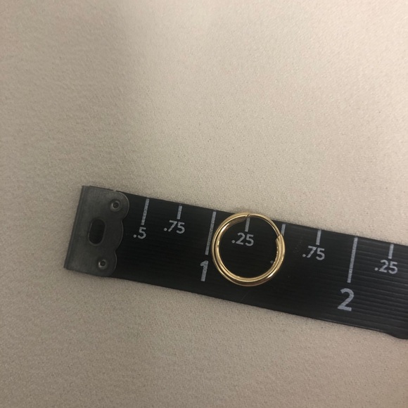 18k Gold Filled Huggie Hoop Earrings - Picture 7 of 8